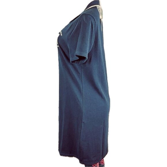 Harry Potter +4 Navy Hogwart Quidich Button Collar Neck Short Sleeve Shirt Dress - Picture 5 of 6